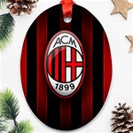Ac Milan Logo Oval Ornament (Two Sides)