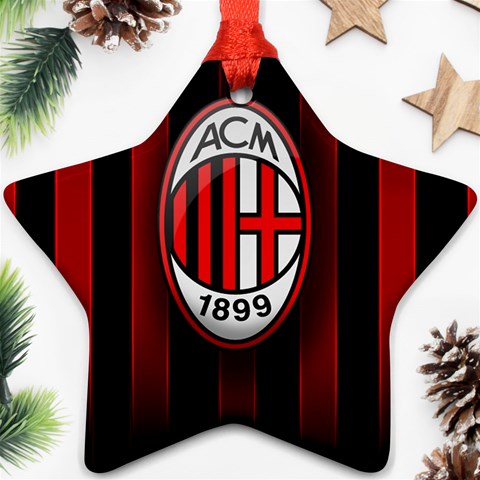 Ac Milan Logo Star Ornament (Two Sides) from ArtsNow.com Front