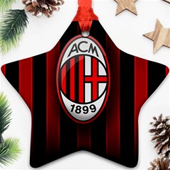 Ac Milan Logo Star Ornament (Two Sides) from ArtsNow.com Back