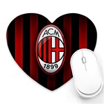 Ac Milan Logo Heart Mousepad