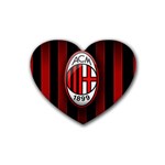 Ac Milan Logo Rubber Coaster (Heart)