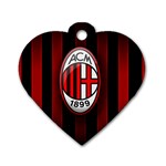 Ac Milan Logo Dog Tag Heart (One Side)