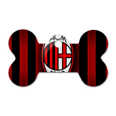 Ac Milan Logo Dog Tag Bone (One Side) from ArtsNow.com Front