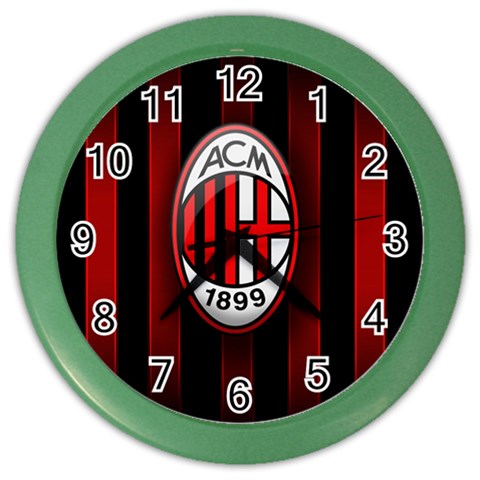 Ac Milan Logo Color Wall Clock from ArtsNow.com Front