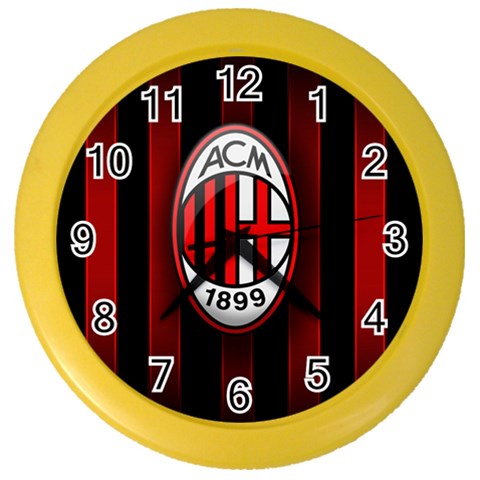 Ac Milan Logo Color Wall Clock from ArtsNow.com Front