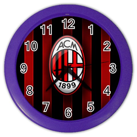 Ac Milan Logo Color Wall Clock from ArtsNow.com Front