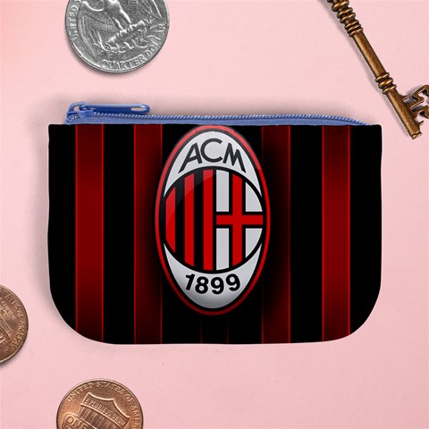 Ac Milan Logo Mini Coin Purse from ArtsNow.com Front