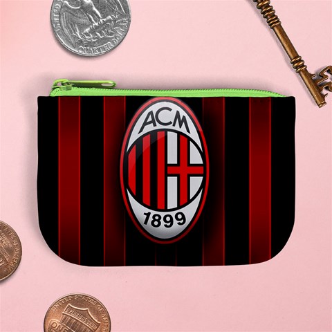 Ac Milan Logo Mini Coin Purse from ArtsNow.com Front