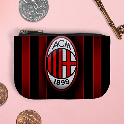 Ac Milan Logo Mini Coin Purse from ArtsNow.com Front