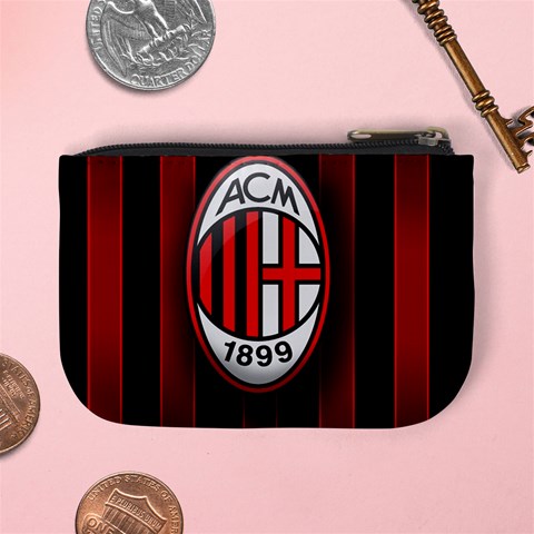Ac Milan Logo Mini Coin Purse from ArtsNow.com Back