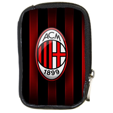 Ac Milan Logo Compact Camera Leather Case from ArtsNow.com Front
