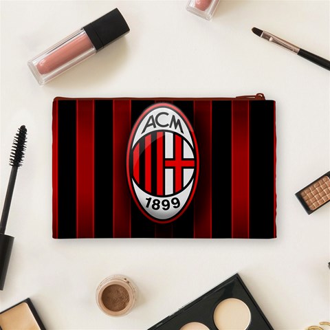 Ac Milan Logo Cosmetic Bag (Medium) from ArtsNow.com Back