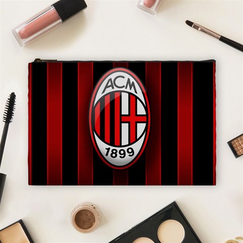 Ac Milan Logo Cosmetic Bag (Large) from ArtsNow.com Front