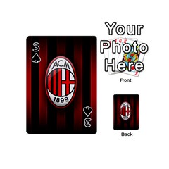 Ac Milan Logo Playing Cards 54 (Mini) from ArtsNow.com Front - Spade3