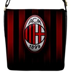 Ac Milan Logo Flap Closure Messenger Bag (S)