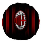 Ac Milan Logo Large 18  Premium Flano Round Cushion 
