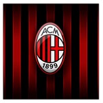Ac Milan Logo Large Satin Scarf (Square)