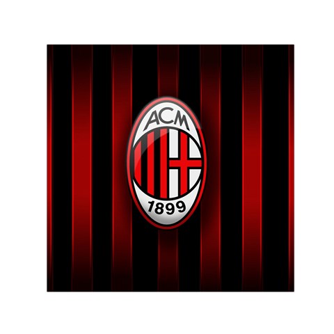 Ac Milan Logo Small Satin Scarf (Square) from ArtsNow.com Front