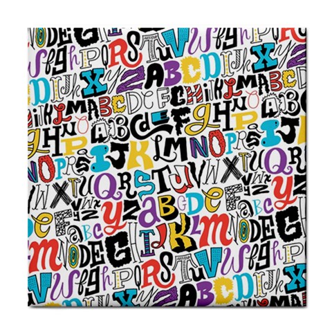 Alpha Pattern Tile Coaster from ArtsNow.com Front
