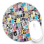Alpha Pattern Round Mousepad