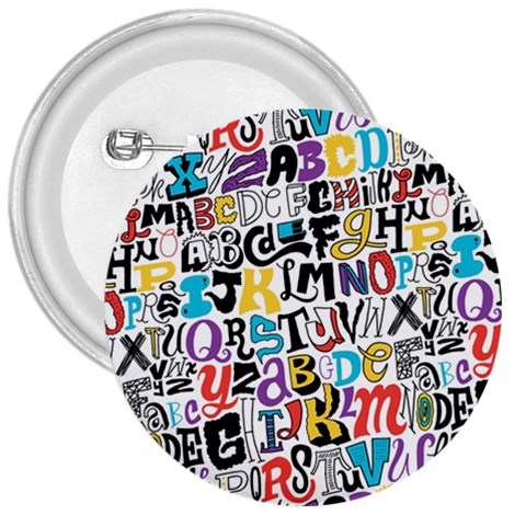 Alpha Pattern 3  Button from ArtsNow.com Front