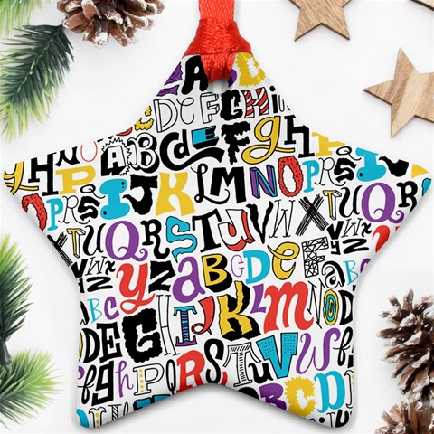 Alpha Pattern Ornament (Star) from ArtsNow.com Front