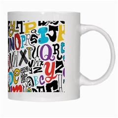 Alpha Pattern White Mug from ArtsNow.com Right