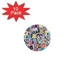 Alpha Pattern 1  Mini Magnet (10 pack) 