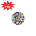 Alpha Pattern 1  Mini Button (100 pack) 