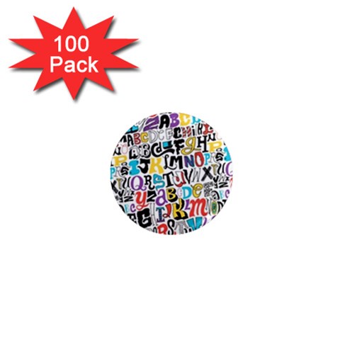 Alpha Pattern 1  Mini Magnet (100 pack)  from ArtsNow.com Front