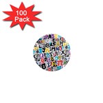 Alpha Pattern 1  Mini Magnet (100 pack) 