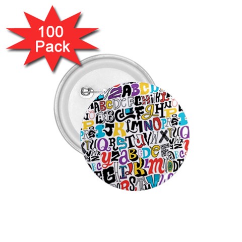 Alpha Pattern 1.75  Button (100 pack)  from ArtsNow.com Front