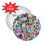 Alpha Pattern 2.25  Button (10 pack)