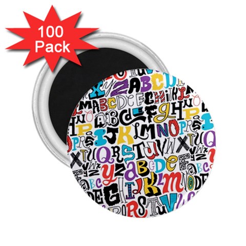 Alpha Pattern 2.25  Magnet (100 pack)  from ArtsNow.com Front