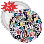 Alpha Pattern 3  Button (100 pack)