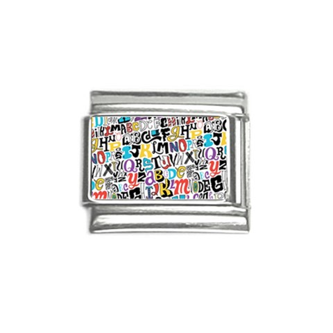 Alpha Pattern Italian Charm (9mm) from ArtsNow.com Front