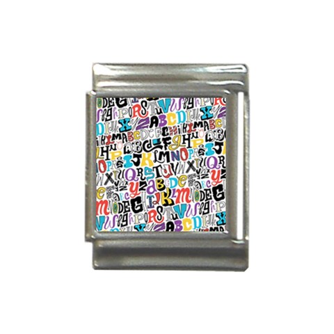 Alpha Pattern Italian Charm (13mm) from ArtsNow.com Front