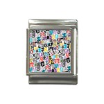 Alpha Pattern Italian Charm (13mm)