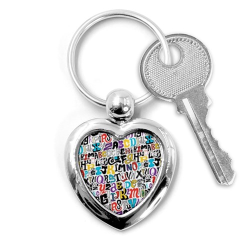Alpha Pattern Key Chain (Heart) from ArtsNow.com Front
