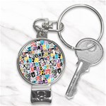 Alpha Pattern Nail Clippers Key Chain