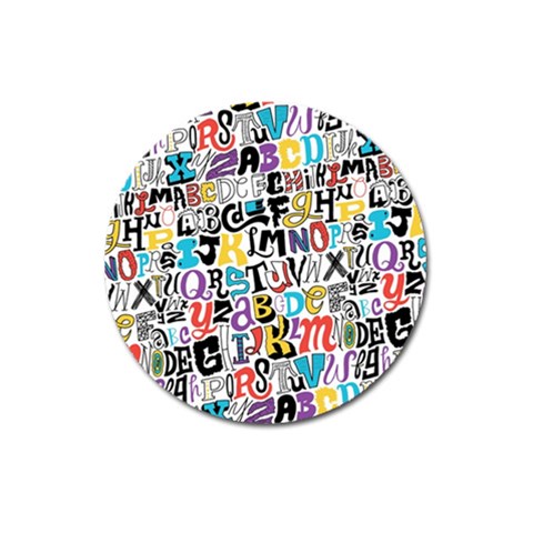 Alpha Pattern Magnet 3  (Round) from ArtsNow.com Front