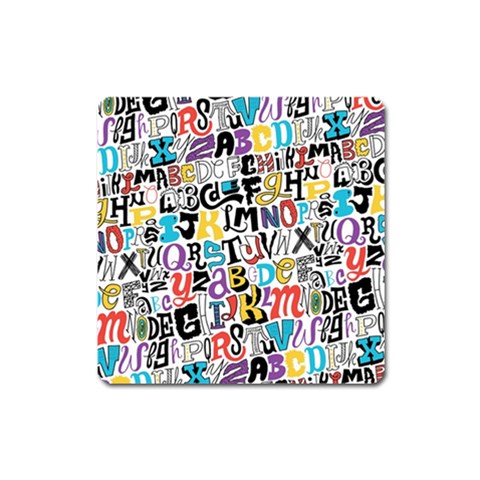Alpha Pattern Magnet (Square) from ArtsNow.com Front