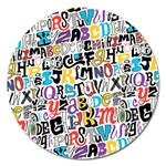 Alpha Pattern Magnet 5  (Round)