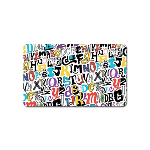 Alpha Pattern Magnet (Name Card) from ArtsNow.com Front