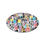 Alpha Pattern Sticker Oval (100 pack)