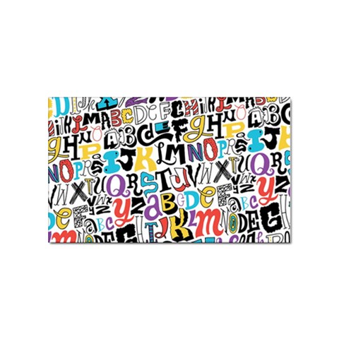 Alpha Pattern Sticker Rectangular (10 pack) from ArtsNow.com Front