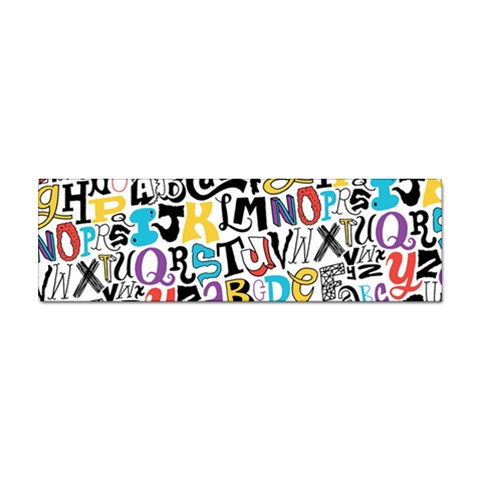 Alpha Pattern Sticker Bumper (10 pack) from ArtsNow.com Front