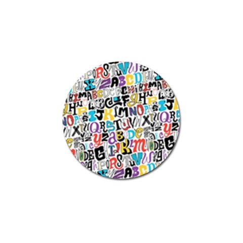 Alpha Pattern Golf Ball Marker (10 pack) from ArtsNow.com Front