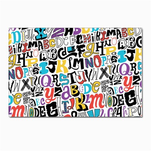 Alpha Pattern Postcard 4 x 6  (Pkg of 10) from ArtsNow.com Front
