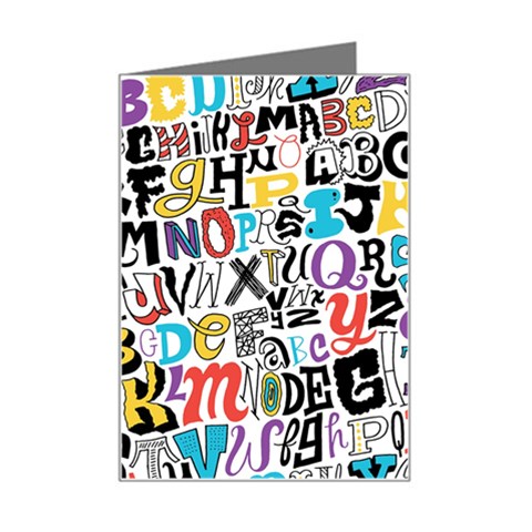 Alpha Pattern Mini Greeting Card from ArtsNow.com Left